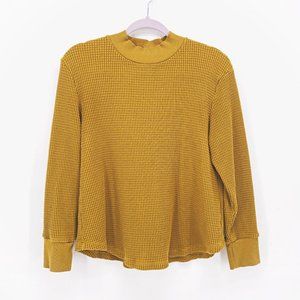 Mockneck Waffle Sweatshirt Tee